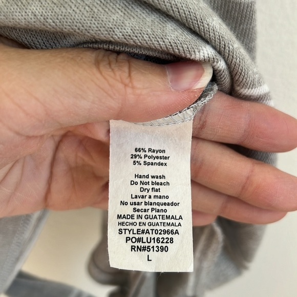 NEW Urban Outfitters Lumiere Gray Paloma Stripe Back Tie Short Sleeve Tee - Picture 10 of 10